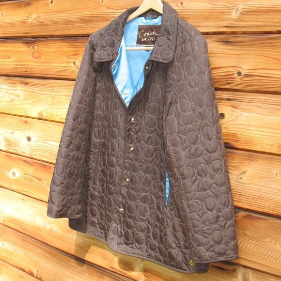 Coach Quilted Signature C Puffer Jacket Coat XL - Picture 2 of 10